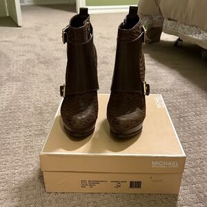 Michael Kors Dark Brown Heeled Boots